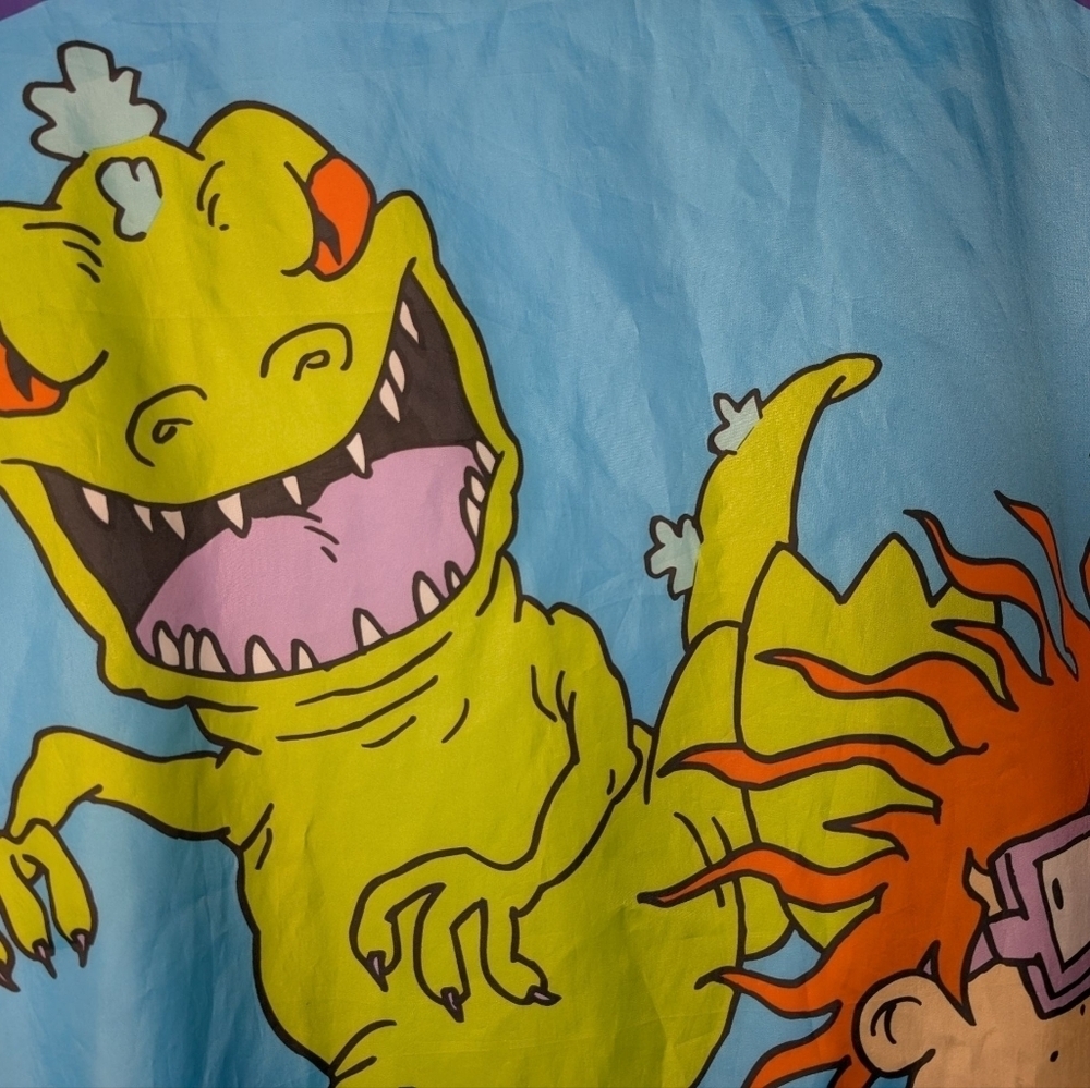 Rugrats Nickelodeon Colorful Multicolor 90s Cartoon Graphic Jacket Unisex M - Picture 8 of 13